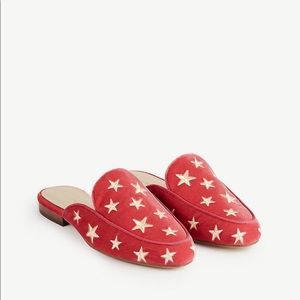 Ann Taylor Star Velvet Loafer Slides